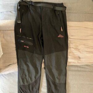 BenBoy Men's Snow Ski Outdoor Waterproof Windproof Fleece Cargo Hiking Pants Med